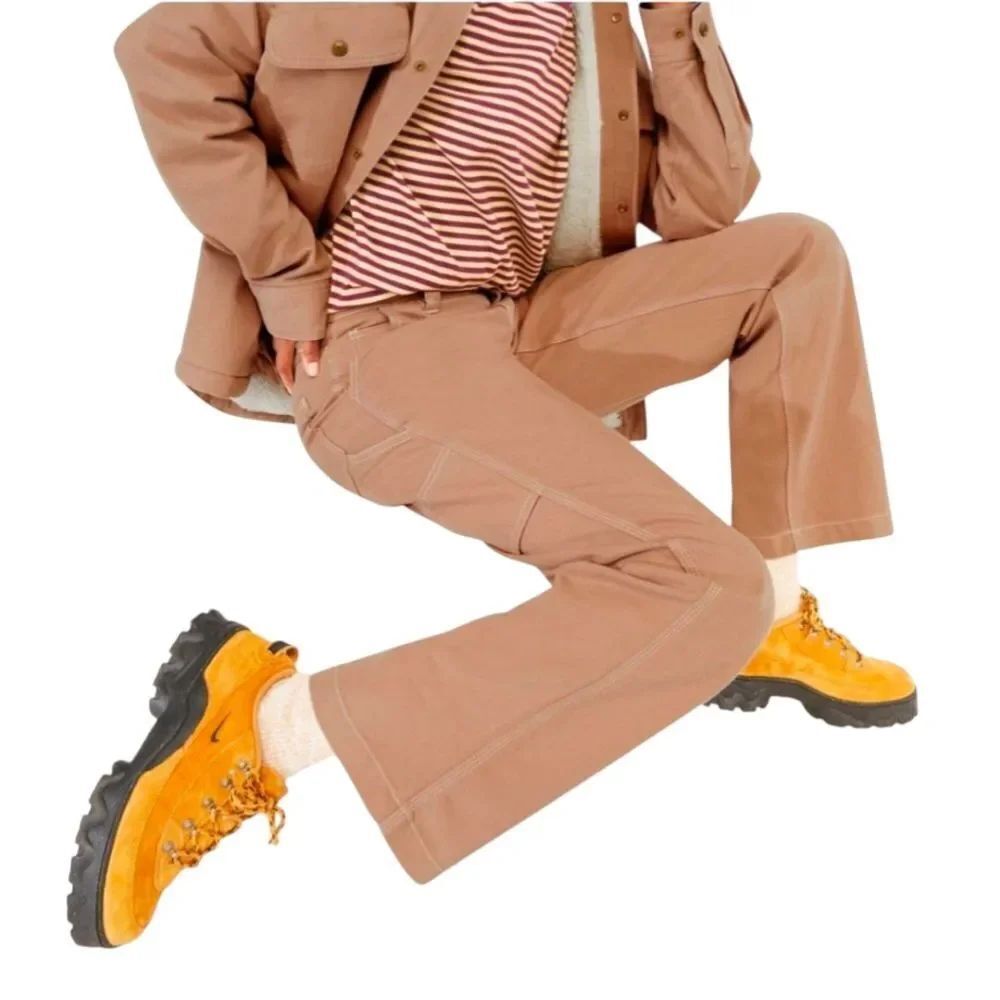 Tna Greenwich High-waisted carpenter twill pants Dusty Peach Pink Women's 2